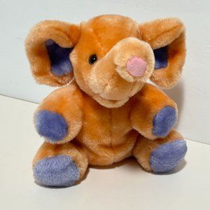 Circus Circus Las Vegas Reno Elephant Plush Stuffed Animal Toy Orange Purple 10"